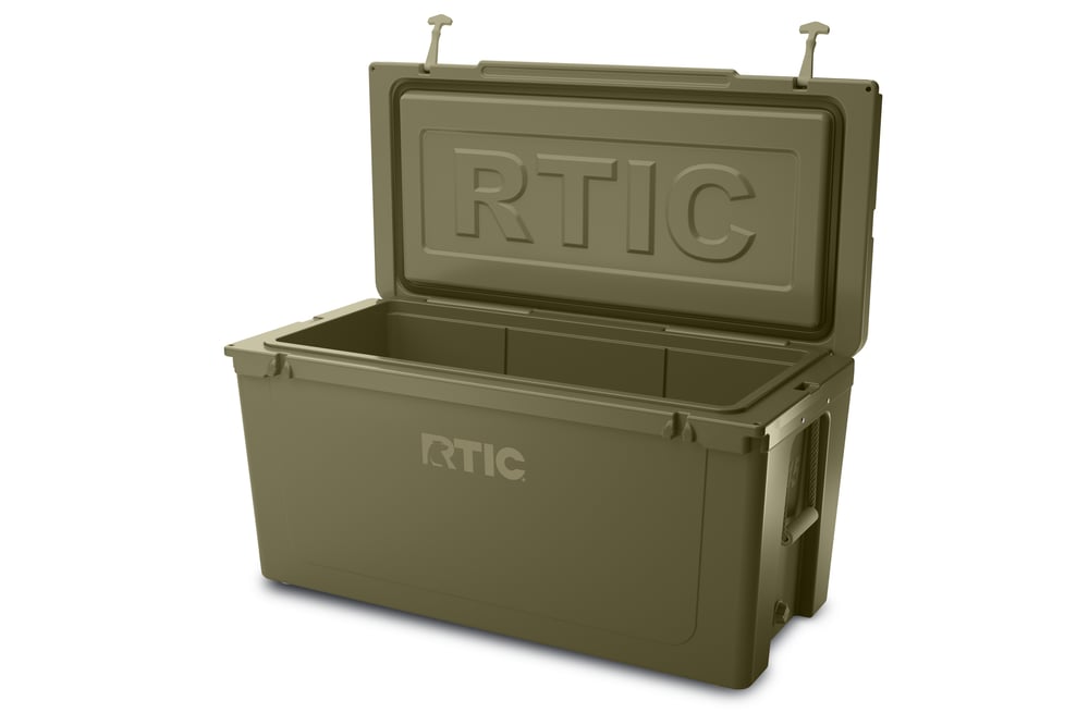 145 QT Ultra-Tough Cooler Olive | Rtic Hard Coolers