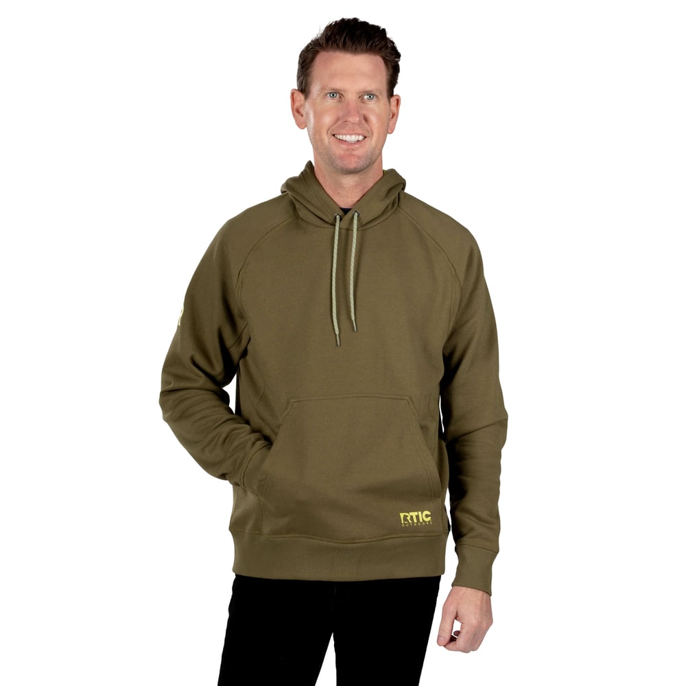 Water-Repellent Pullover Hoodie - Athletic Fit Olive | Rtic Gear|Clearance